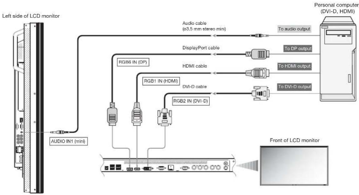 MITSUBISHI M551ID3450 - Audio connection: - 1
