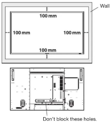 MITSUBISHI M551ID3450 - Ventilation requirements for enclosure mounting - 1