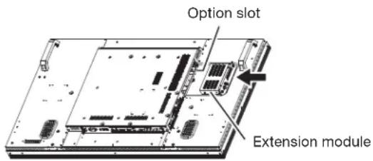 MITSUBISHI M551ID3450 - Installation of the extension module - 1
