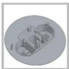 SCHOLTES TG 641 GH WH - Replacing the nozzles on separate "double flame " burners: - 2