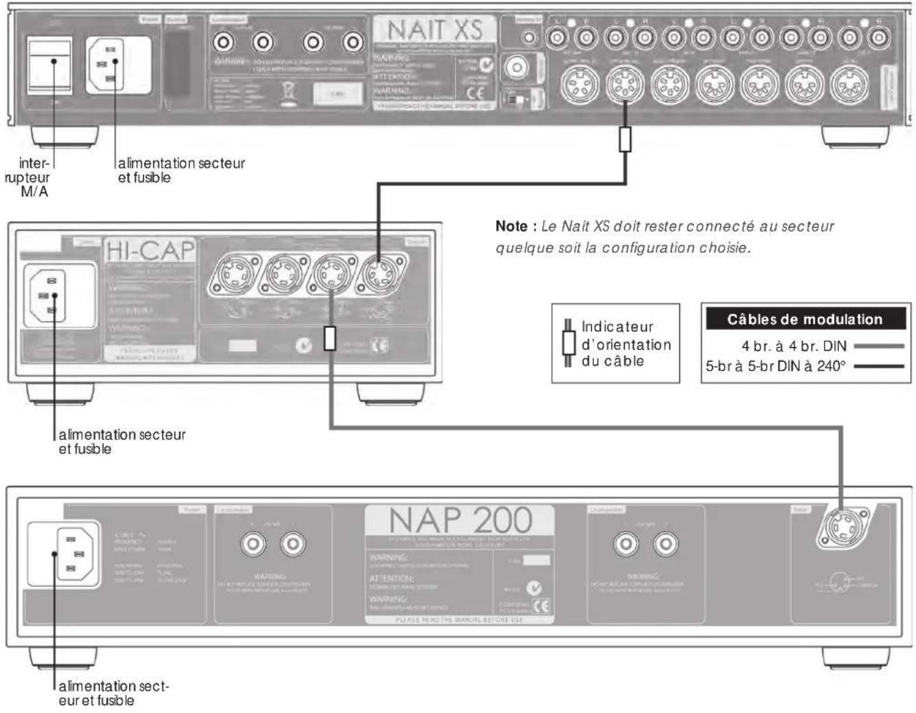 NAIM NAP 155 XS - Nait XS raccordé à l'alimentation Hi-Cap et à un amplificateur de puissance NAP 200 - 1