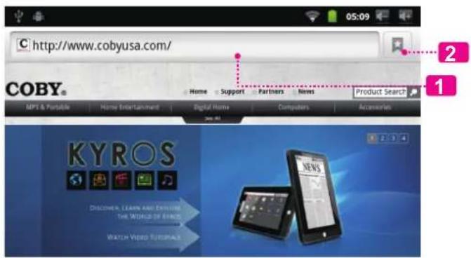 COBY Kyros MID7015B - Browsing the Web - 2