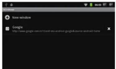 COBY Kyros MID7015B - + To switch between browser windows. - 3
