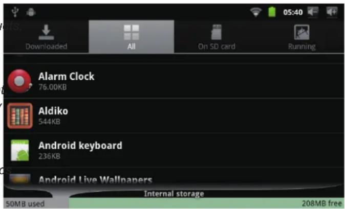 COBY Kyros MID7015B - Managing Applications - 6