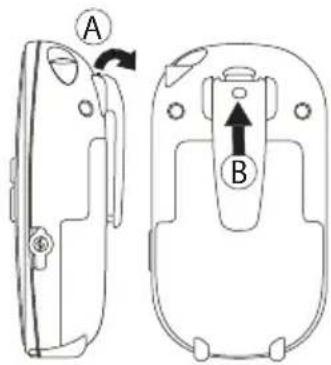 TOPCOM Babytalker 1020 - Removing / Installing the belt clip from the parents unit - 1