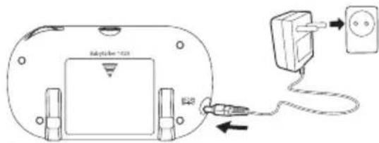 TOPCOM Babytalker 1020 - Connecting the baby unit to the mains - 1