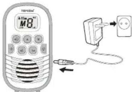 TOPCOM Babytalker 1020 - Carga de las pilas recargables en la unidad de los padres - 3