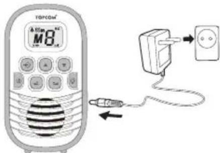 TOPCOM Babytalker 1020 - Nabijanie batérii v rodičovskej Jednotke - 1