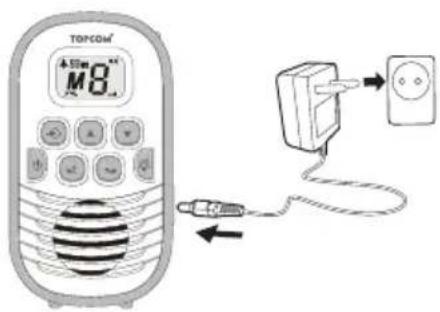 TOPCOM Babytalker 1020 - Caricamento delle batterie dell'unità genitore - 2