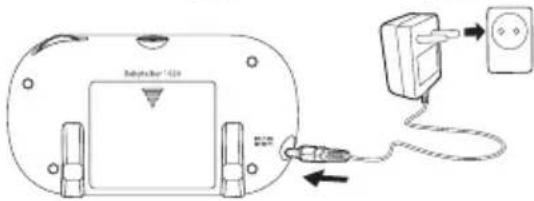 TOPCOM Babytalker 1020 - Conexión de launidad del bebé a la red electrica - 2