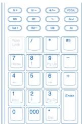 KENSINGTON P8693K72274US - Touches du mode calculatrice - 1