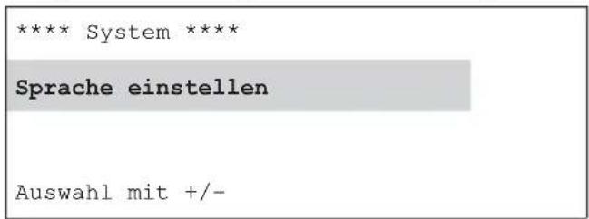 KATHREIN UFG 300 - Einstellung der Sprache - 1
