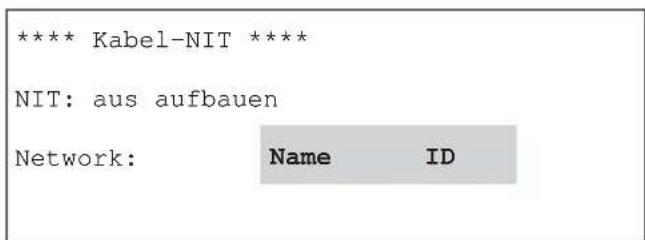 KATHREIN UFG 300 - Einstellungen für den Aufbau der Kabel-NIT - 2