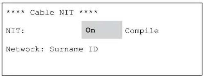 KATHREIN UFG 300 - Compiling the cable NIT, switching the cable NIT on and off - 4