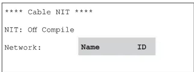 KATHREIN UFG 300 - Settings for compiling the cable NIT - 2