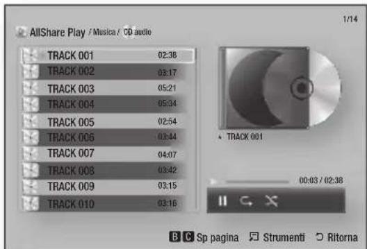 SAMSUNG BDES7009 - Ripetizione delle traccce di un CD audio - 1