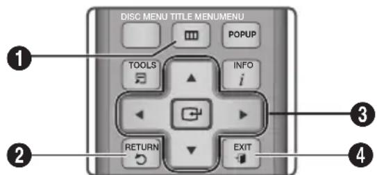 SAMSUNG BDES7009 - Tasti del telecomando utilizzati per il menu Impostazioni - 1