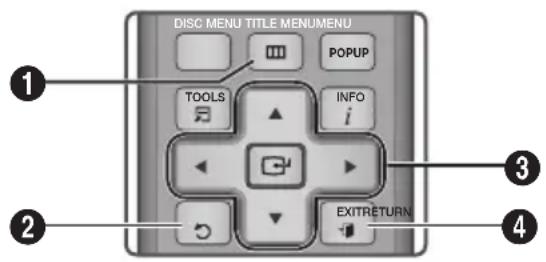 SAMSUNG BDES7009 - Boutons de la télécommande utilisés pour le menu des paramètres - 1