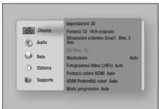 SAMSUNG BDES7009 - Accesso alla schermata di impostazione - 1