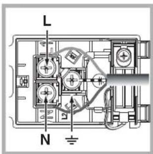 HOTPOINT-ARISTON FK 61.1 XHA - Fitting the power supply cable - 2