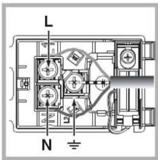 HOTPOINT-ARISTON FK 61.1 XHA - Montaje del cable de alimentacion electrica - 2