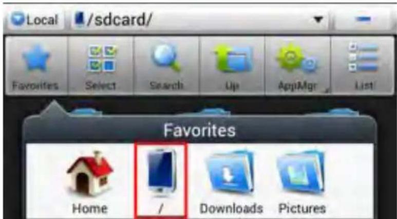 Yarvik Novo Compact SMP35100 - Access your MicroSD card or USB drive in ES File Explorer - 1