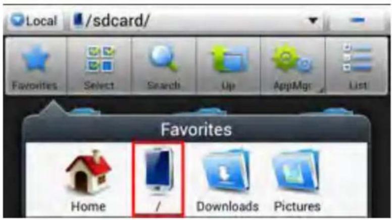 Yarvik Novo Compact SMP35100 - Access your MicroSD card or USB drive in ES File Explorer - 1