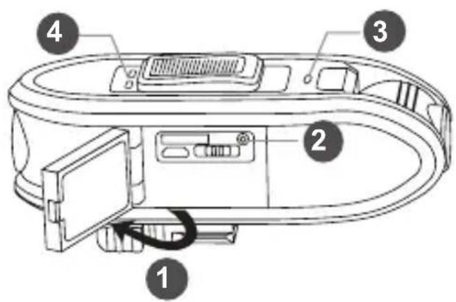 OREGON SCIENTIFIC ATC Chameleon - Bediening - Batterij en MicroSD-kaart geheugencapaciteit-status controleren - 1