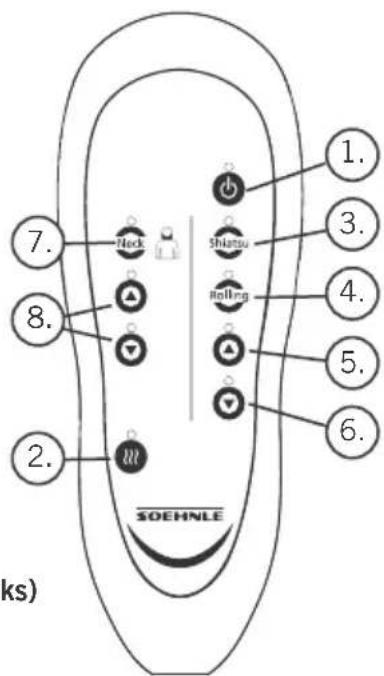 SOEHNLE Chill & Go Plus - Funktionstaten fur Rucken-massage (rechts) - 1