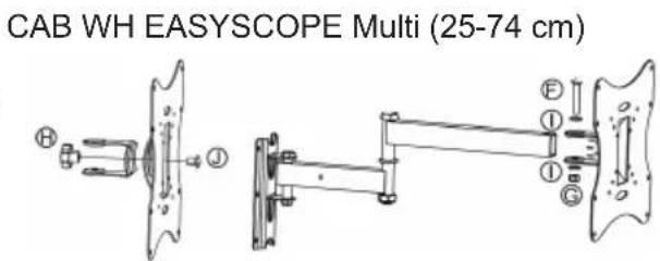 Cabstone TV EasyScope M - Étape 2 Installation de l'écran: 2 - 3
