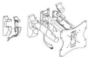 Cabstone TV EasyScope M - Disposicao dos cabos: - 1