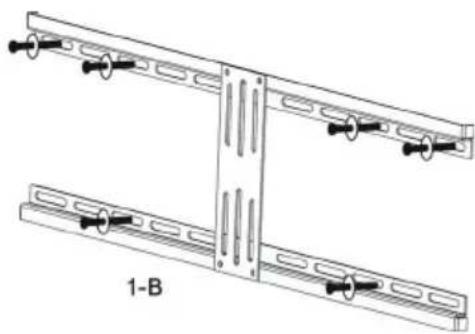 Cabstone TV EasyFlex XL - Etapa 1 Instalação na parede: - 1