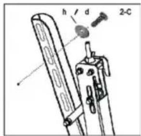 Cabstone TV EasyFlex XL - Steg 2 Montera skärmhållaren på baksidan av skärmen: - 3