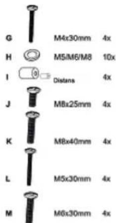 Cabstone TV EasyFlex XL - Paketets delar: - 2