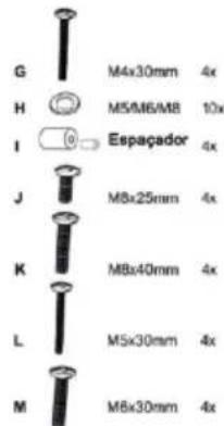 Cabstone TV EasyFix L - Conteudo da embalagem: - 2