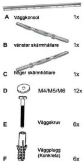 Cabstone TV EasyFix L - Paketets delar: - 1