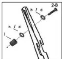 Cabstone TV EasyFix XL - Passo 2 Fissare i sostegni dello chermo sul retro del monitor: - 2