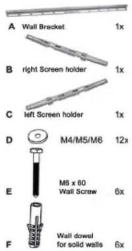 Cabstone TV EasyFix XL - Parts Package: - 1