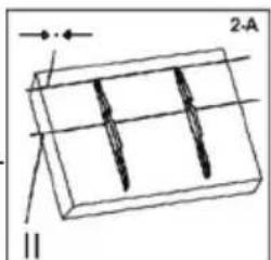 Cabstone TV EasyFix XL - Passo 2 Fissare i sostegni dello chermo sul retro del monitor: - 1