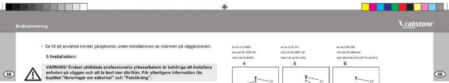Cabstone TV EasyScope L - Notering om sakerhet: - 3