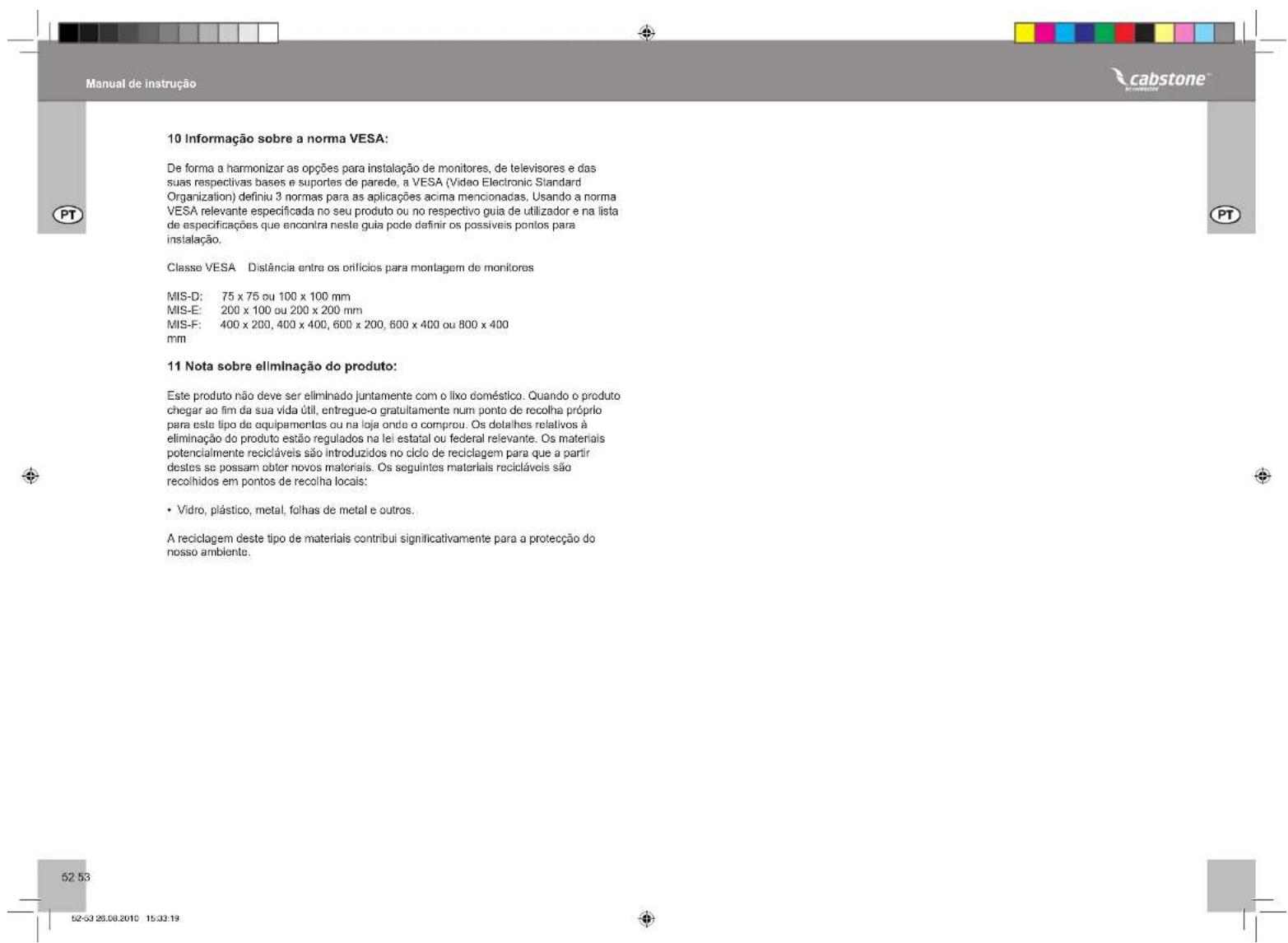 Cabstone TV EasyScope L - Marcacoes - 1