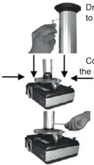 Cabstone BeamerFlex 51945 - c) Assembly of Ceiling and Video Projector Bracket: - 3