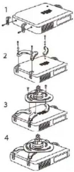 Cabstone BeamerFlex 51945 - b) Installation of Ceiling Bracket: - 1