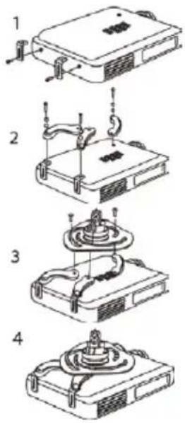 Cabstone BeamerFlex 51945 - b) Instalación del Soporte para techo: - 1