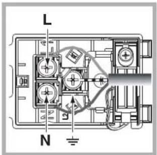 HOTPOINT FKS 610 XHA - Montagem do cabo de fornecimento - 2