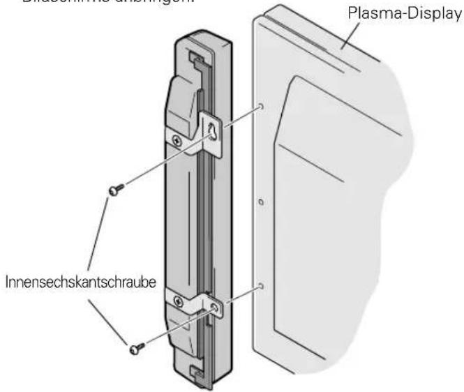 PIONEER PDPS09LR - Die Lautsprecher am Bildschirm anbringen. - 1