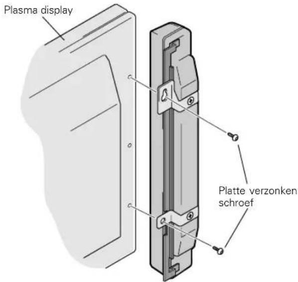 PIONEER PDPS09LR - Bevestig de luidsprekers tegen het beeldscherm. - 2