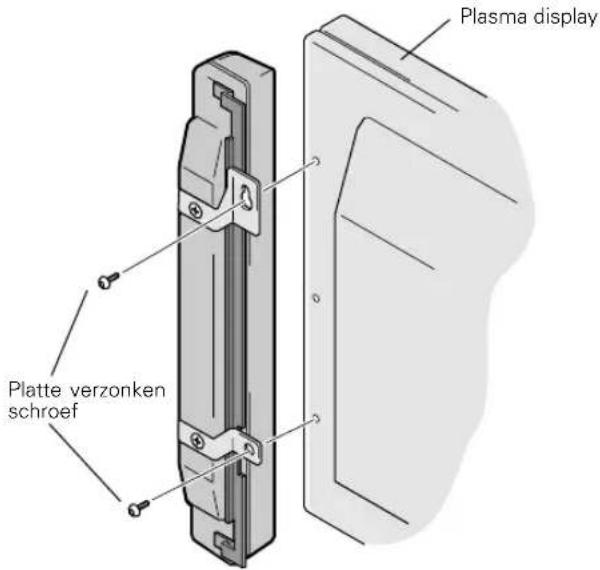 PIONEER PDPS09LR - Bevestig de luidsprekers tegen het beeldscherm. - 1