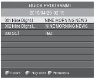 HAIER LE29C810 - Menu EPG (Guida elettronica alla programmazione) - 1