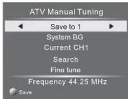HAIER LE29C810 - 3) ATV Manual tuning : - 1